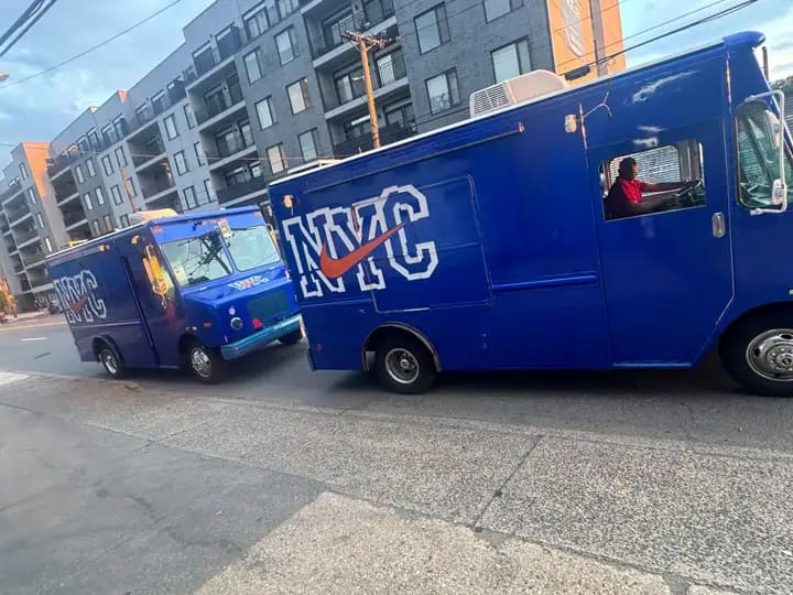 Wrapped Nike trucks
