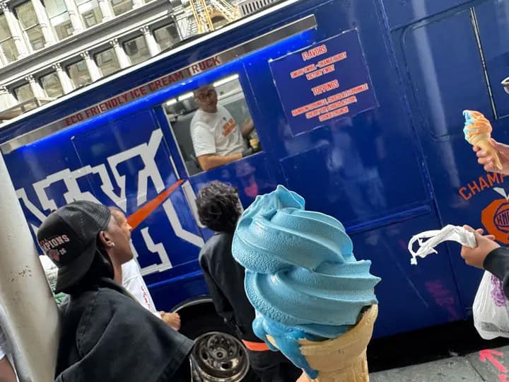 Menu and themed ice cream