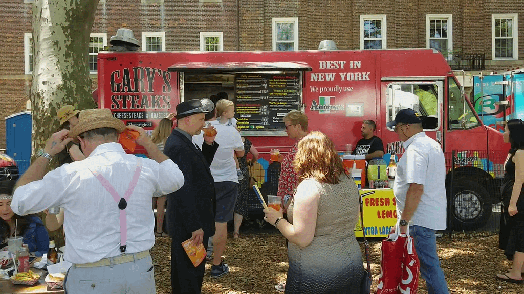 NYC Catering Food Trucks Gary's steaks at the jazz age lawn party june 2018