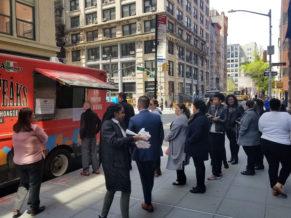 GarysSteaks Corporate Food Truck Catering for Weitz and Luxenberg at 700 Broadway New York