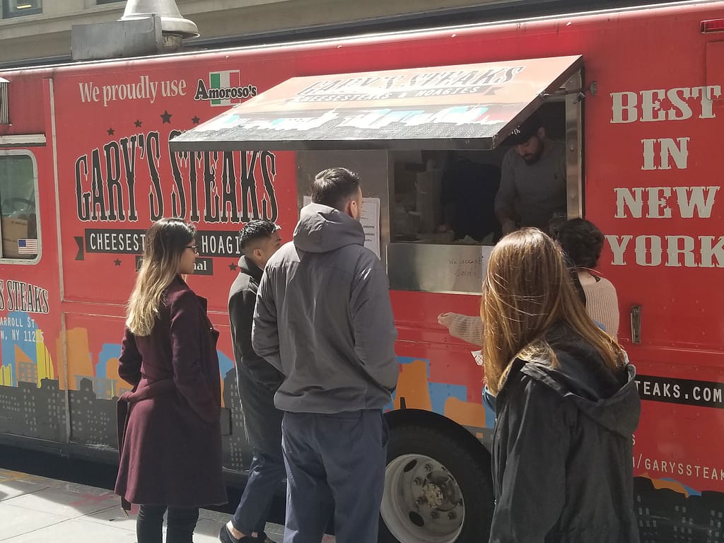 GarysSteaks Office Food Truck Catering for Weitz and Luxenberg at 700 Broadway New York