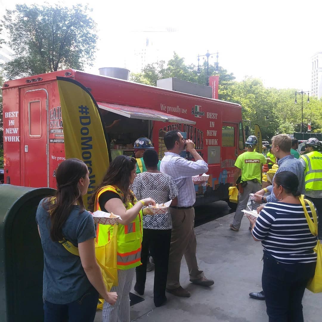 garyssteaks food truck rental Doka group Construction company brooklyn