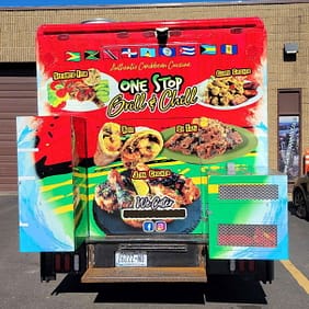 Food truck printed graphics on vinyl wrapped Food truck printed graphics on vinyl wrapped