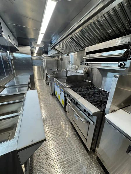 Food truck kitchen front view Food truck kitchen front view