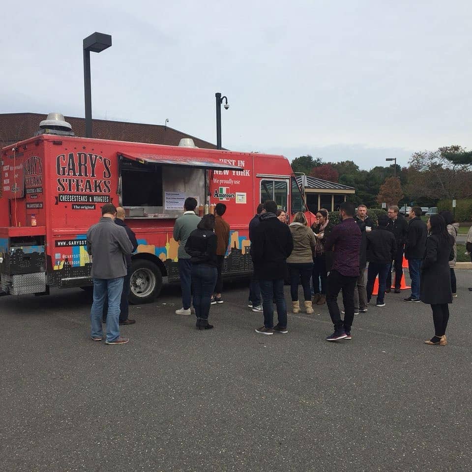 Garyssteaks food truck catering at Bloomberg lunch New Jersy