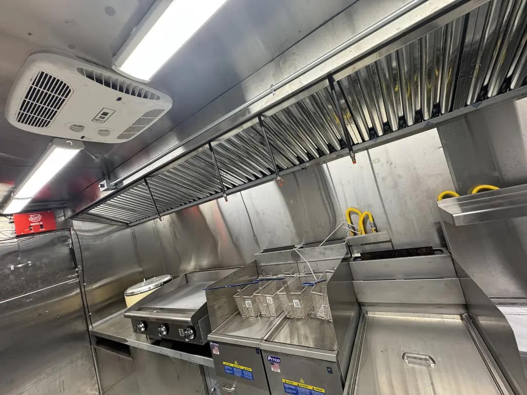 Food truck kitchen cooking section