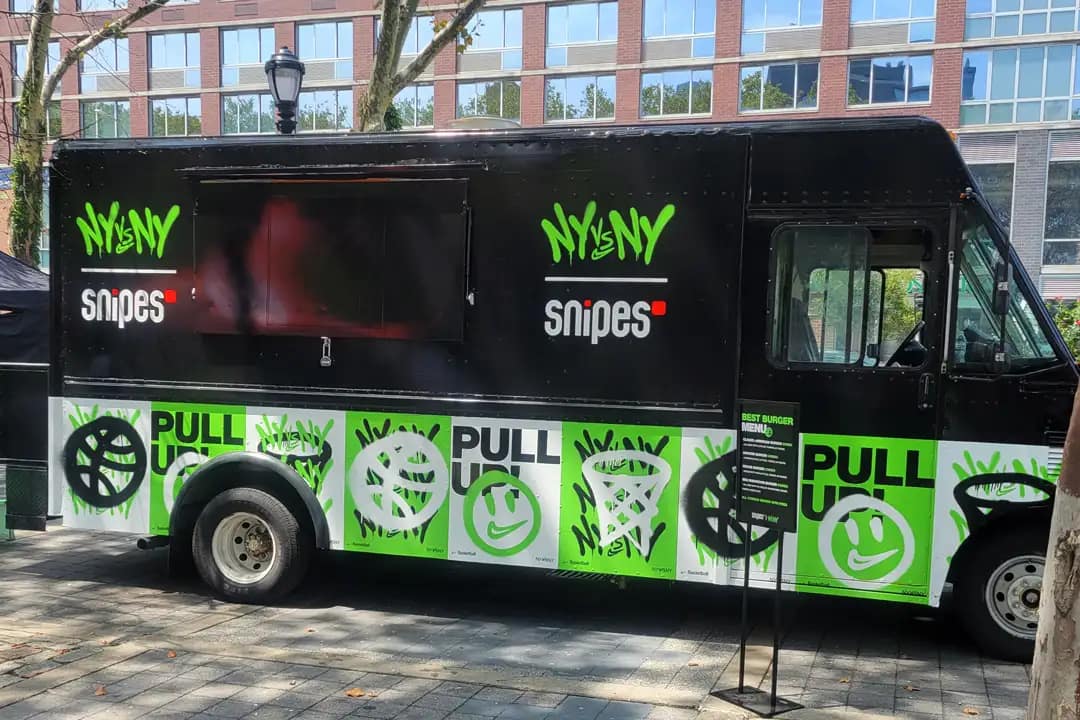 Food truck wrap promotions - ny snipes