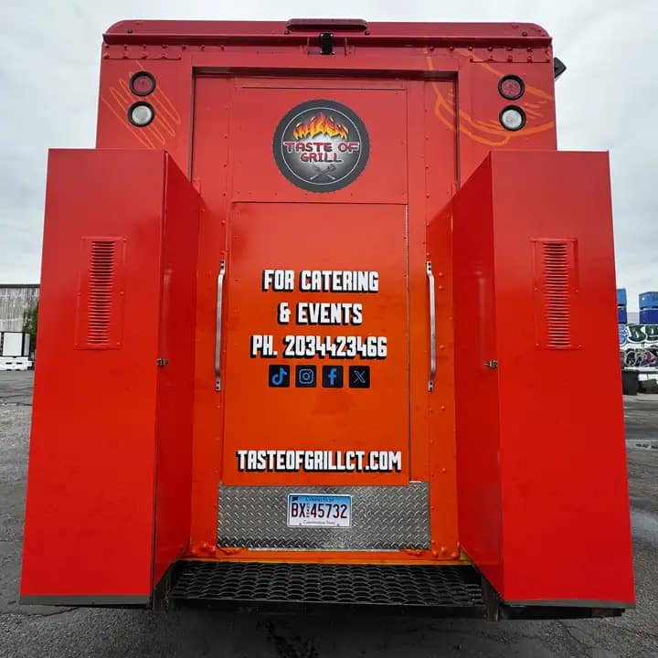 food truck wrap taste of grill back view
